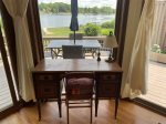 desk in great room viewing lake